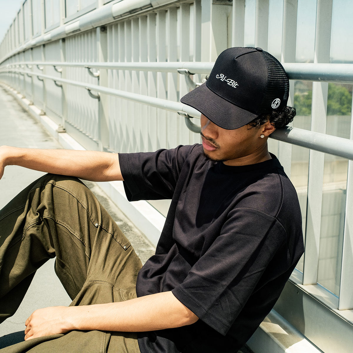 Ai-Bit - SCRIPT LOGO MESH CAP【AI-MCP01】