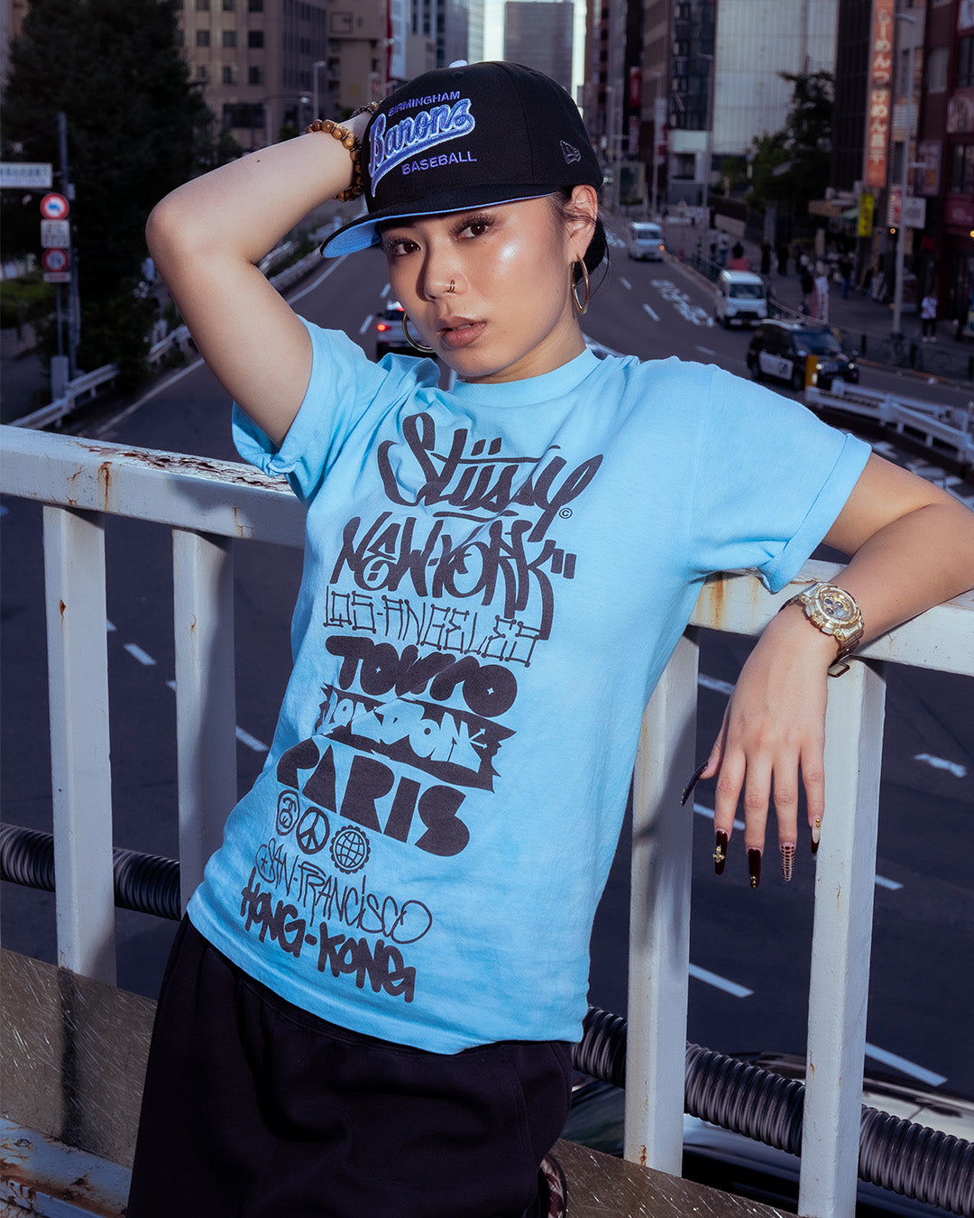 NEW ERA - BIRMINGHAM BARONS CO 59FIFTY BLACK/STEEL BLUE【71083724】