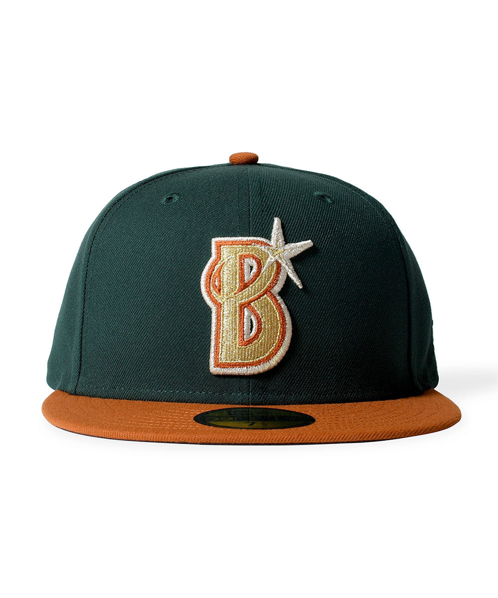 NEW ERA - YOKOHAMA DeNA BAYSTARS CO 59FIFTY DARK GREEN/RUSH ORANGE 【15196607】