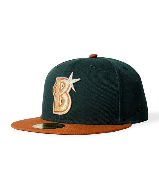 NEW ERA - YOKOHAMA DeNA BAYSTARS CO 59FIFTY DARK GREEN/RUSH ORANGE 【15196607】