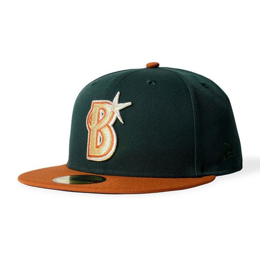 NEW ERA - YOKOHAMA DeNA BAYSTARS CO 59FIFTY DARK GREEN/RUSH ORANGE 【15196607】