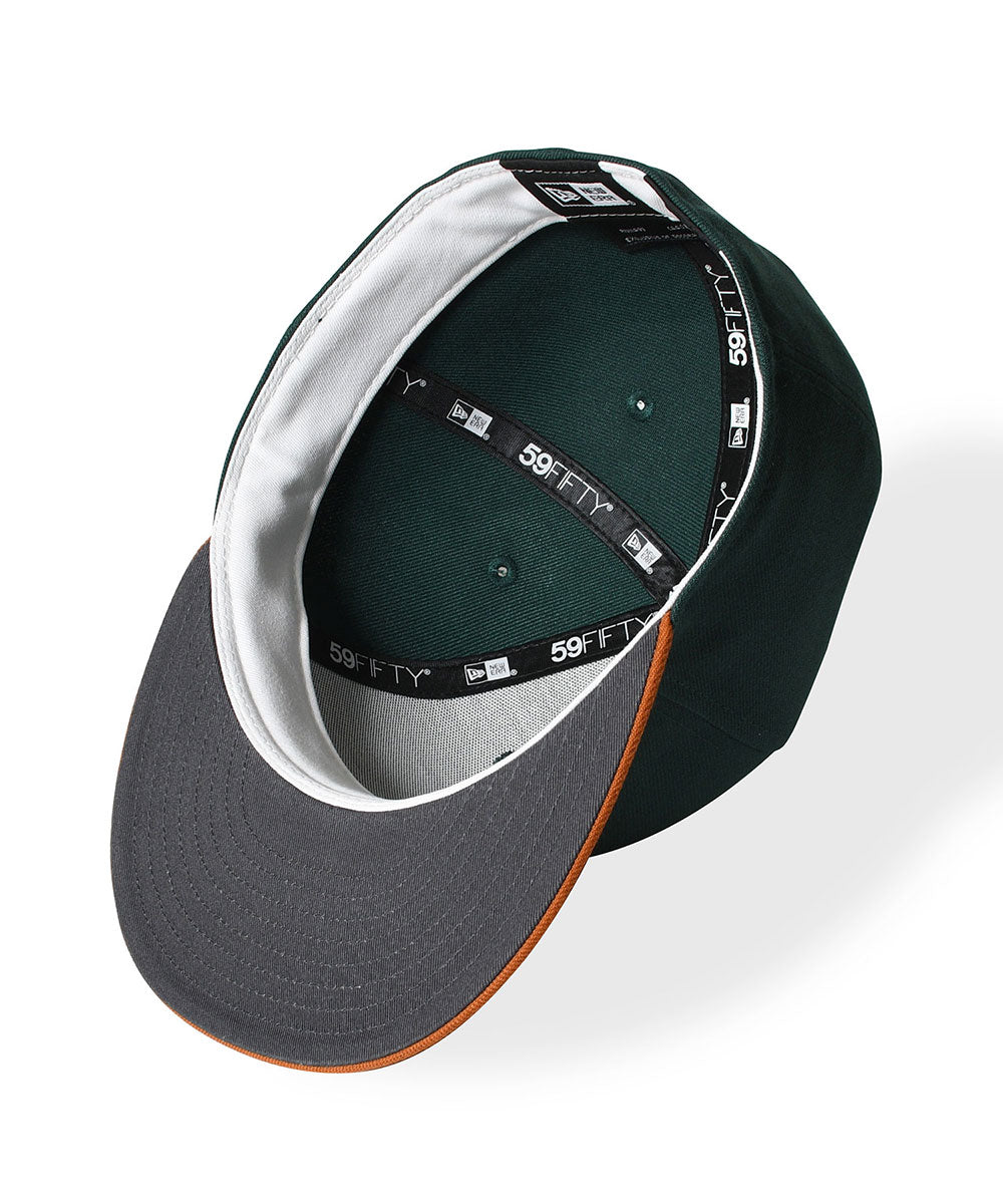NEW ERA - YOKOHAMA DeNA BAYSTARS CO 59FIFTY DARK GREEN/RUSH ORANGE 【15196607】
