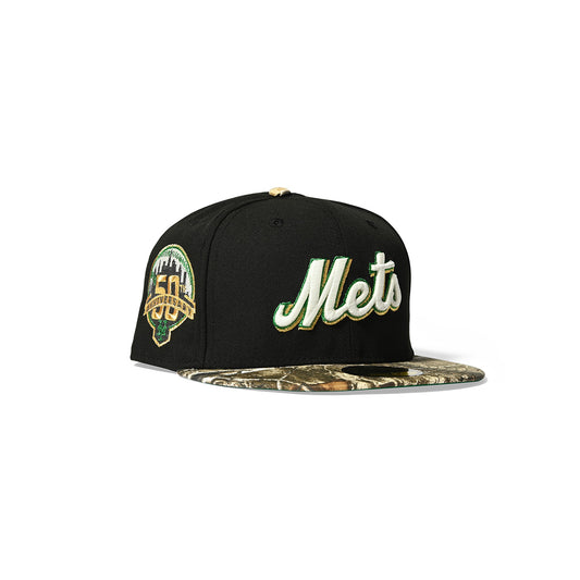 NEW ERA New York Mets - 59FIFTY CO 50TH ANV BLACK/REAL TREE【70047101】