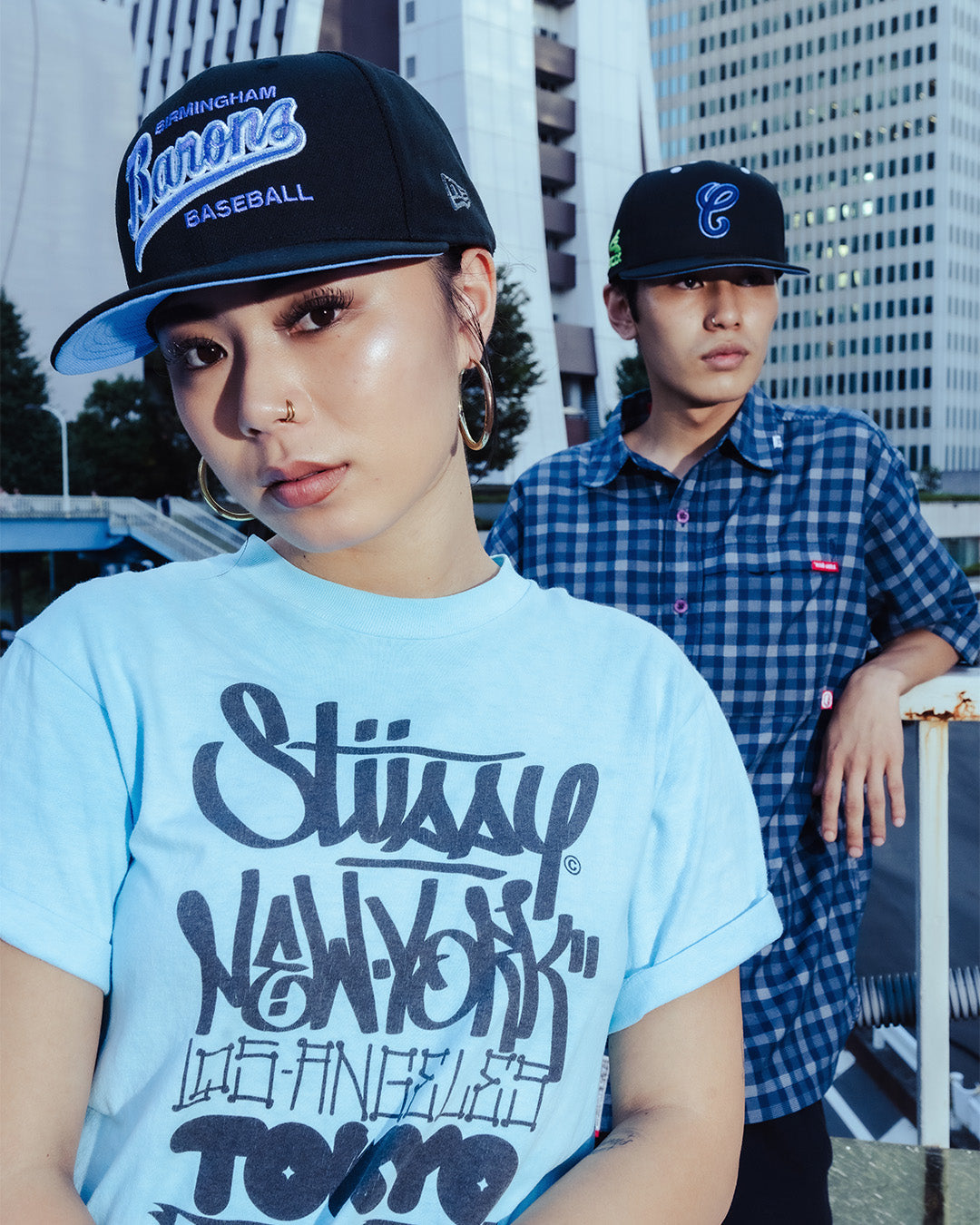 NEW ERA - BIRMINGHAM BARONS CO 59FIFTY BLACK/STEEL BLUE【71083724】