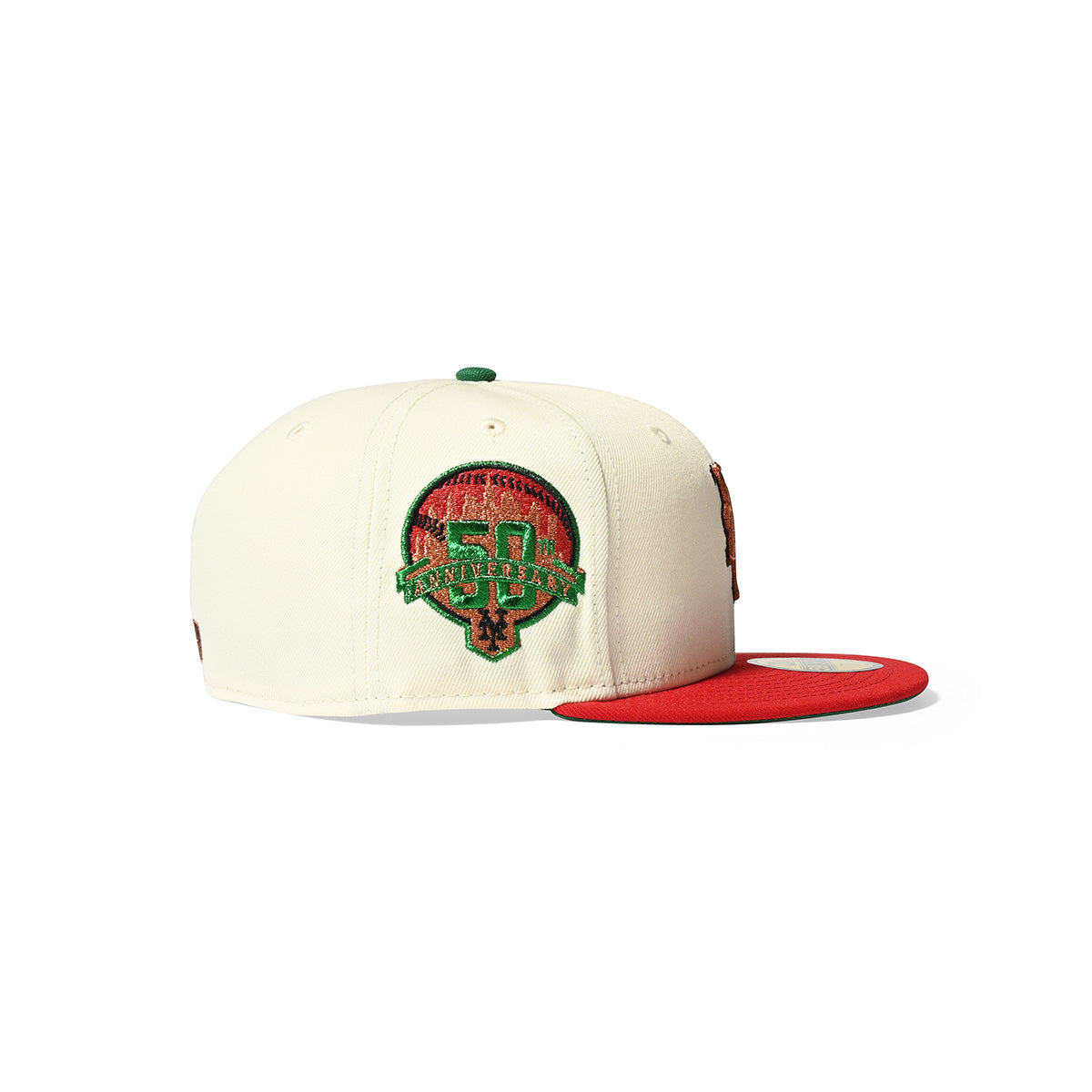 NEW ERA New York Mets - 59FIFTY CO 50TH ANV CHROME/SCARLET【70831772】