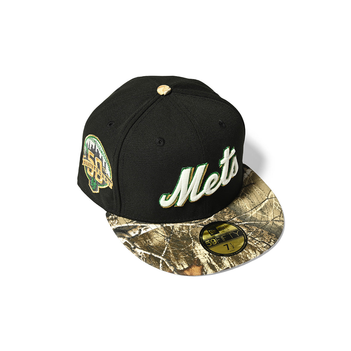 NEW ERA New York Mets - 59FIFTY CO 50TH ANV BLACK/REAL TREE【70047101】