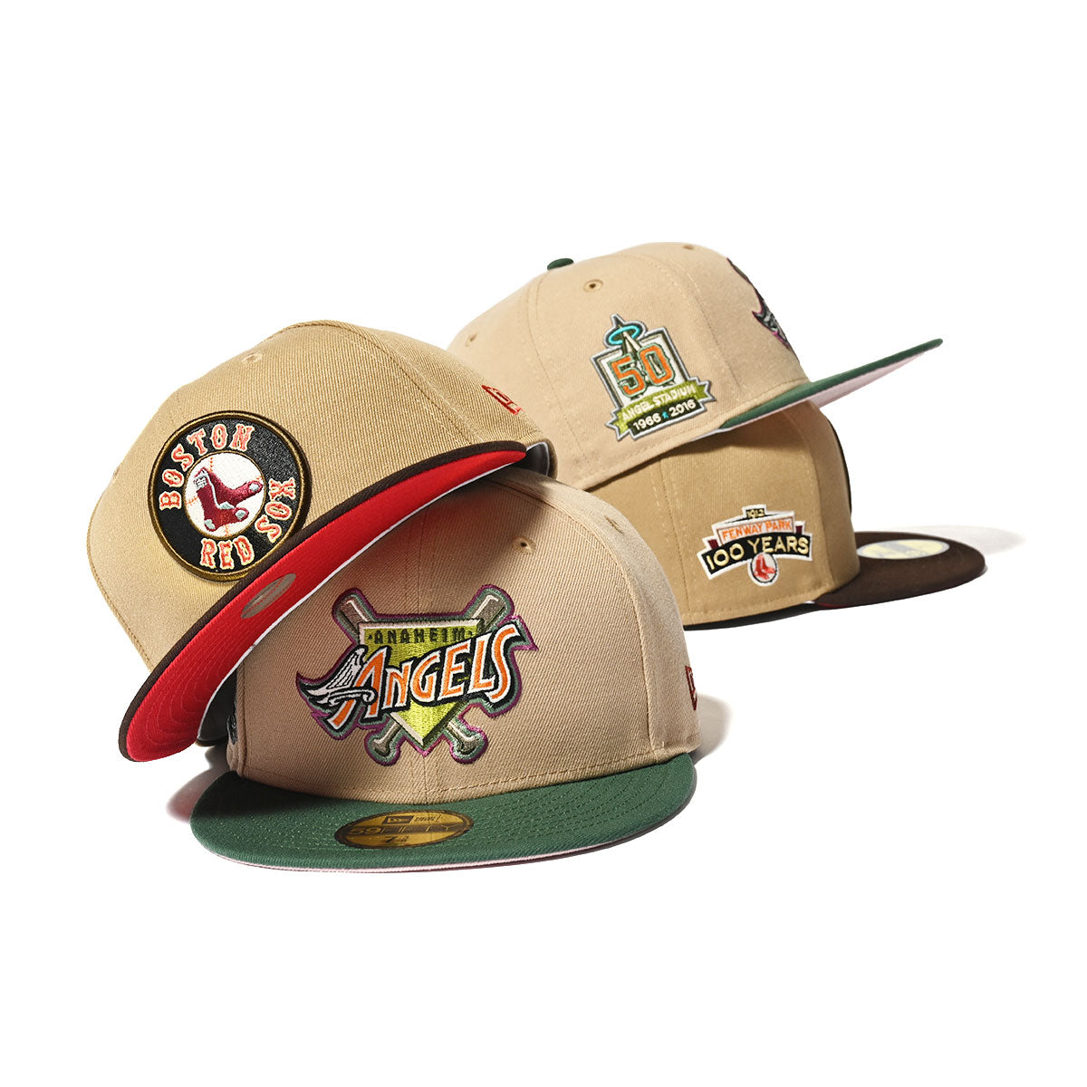 NEW ERA Anaheim Angels - 50TH ANV 59FIFTY CAMEL/PINE【13953763】