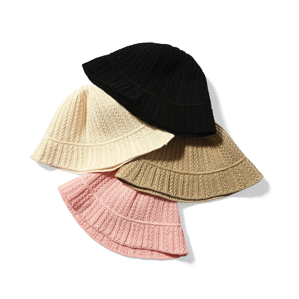 HOMEGAME - TWIST KNIT BUCKET HAT PINK【HG241407】