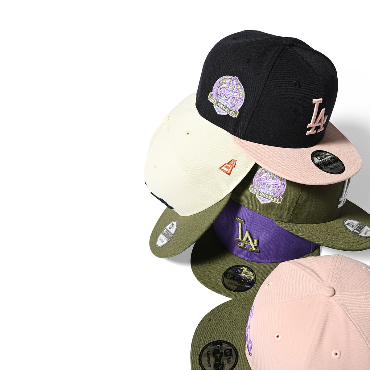 NEW ERA Los Angeles Dodgers - 9FIFTY CO 60TH ANV NAVY/PINK【70878096】