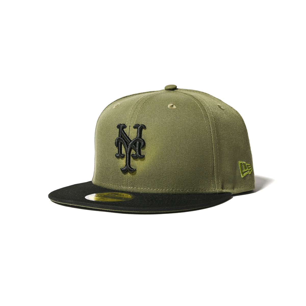 NEW ERA 紐約大都會隊 - 59FIFTY CO 側面標誌新橄欖色/黑色 [70890322]