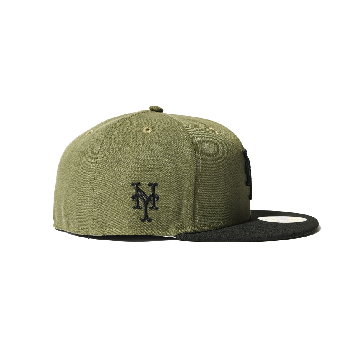 NEW ERA 紐約大都會隊 - 59FIFTY CO 側面標誌新橄欖色/黑色 [70890322]