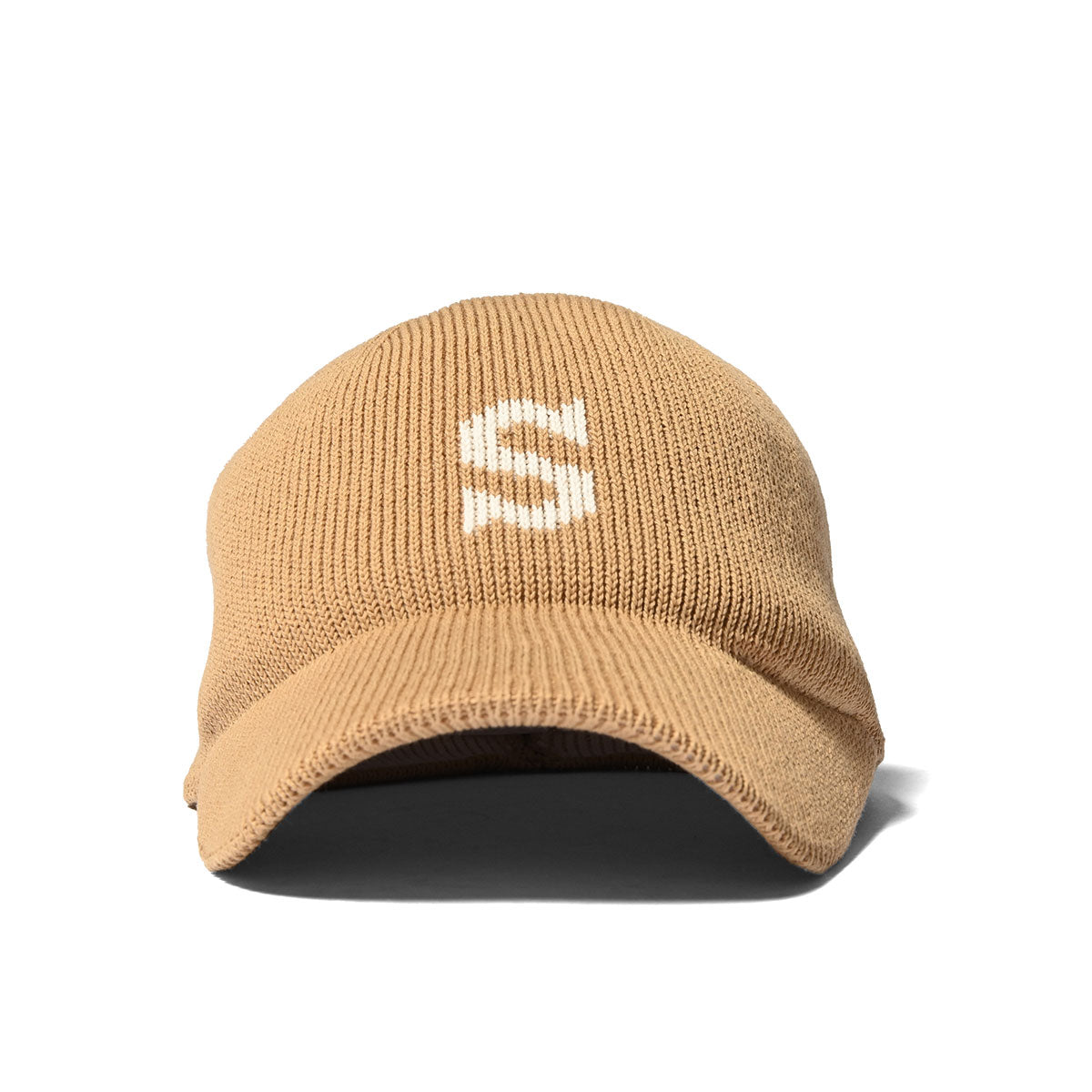 HOMEGAME - S LOGO COTTON KNIT BASEBALL CAP BEIGE【HG241418】