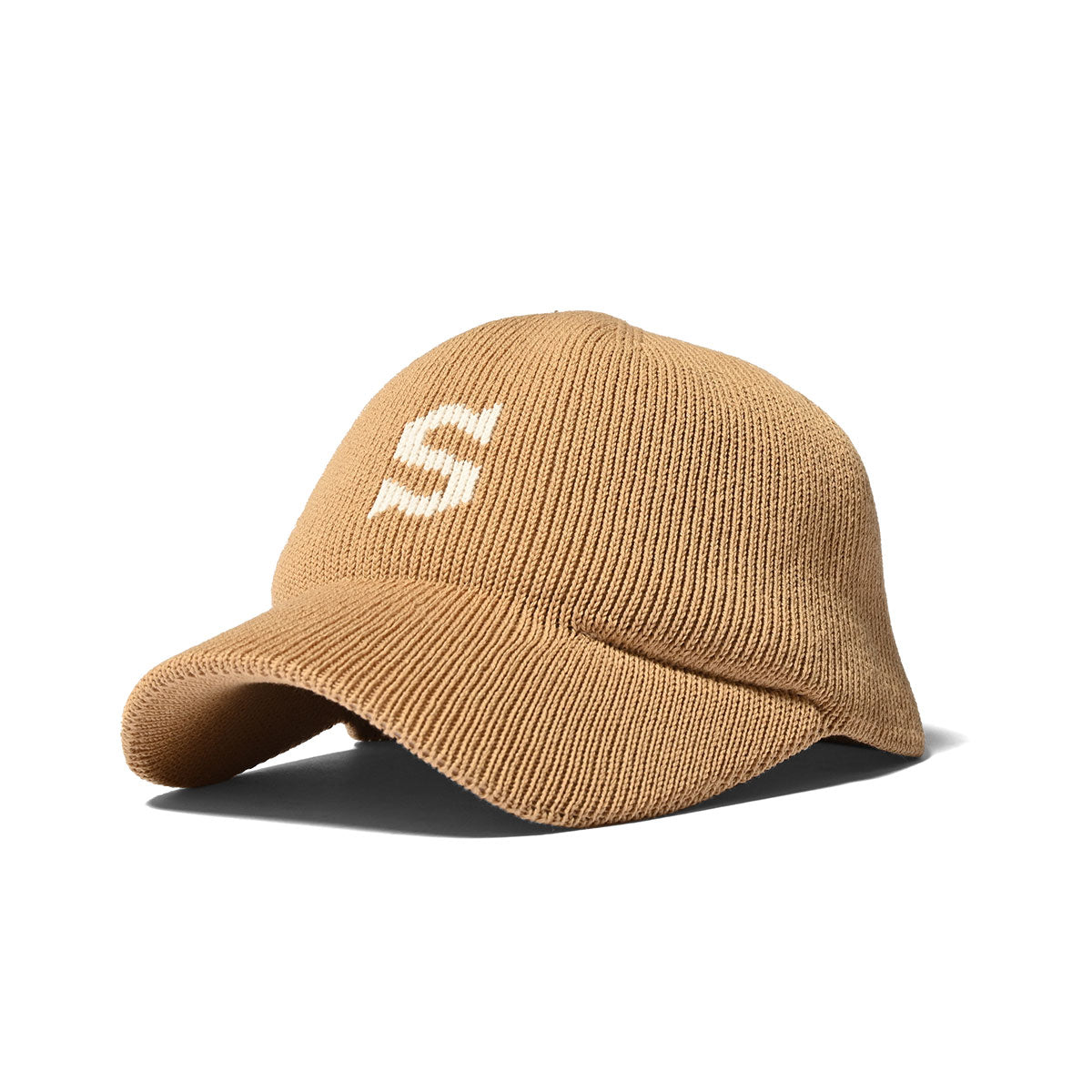 HOMEGAME - S LOGO COTTON KNIT BASEBALL CAP BEIGE【HG241418】