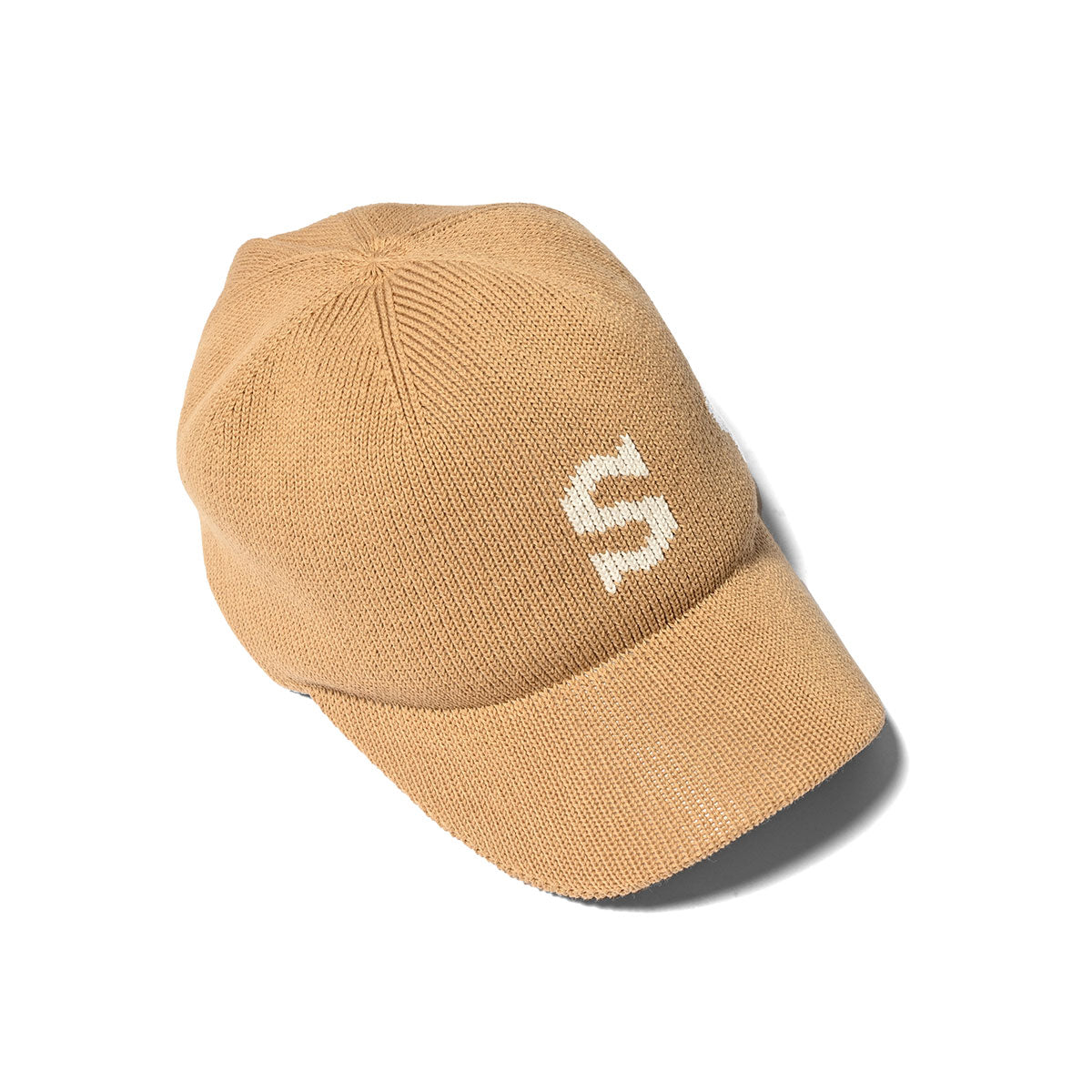 HOMEGAME - S LOGO COTTON KNIT BASEBALL CAP BEIGE【HG241418】