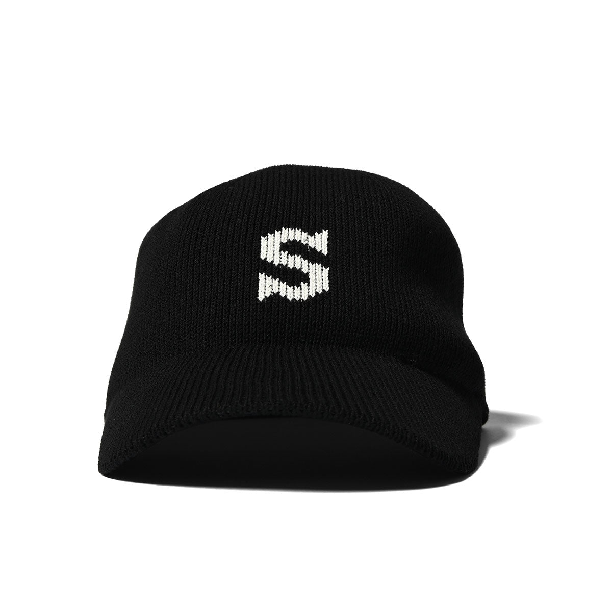 HOMEGAME - S LOGO COTTON KNIT BASEBALL CAP BLACK【HG241418】