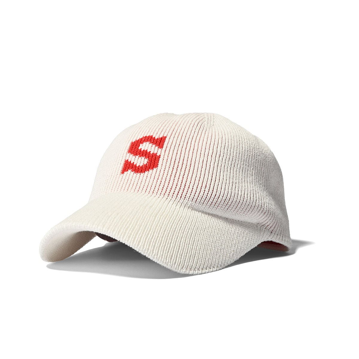 HOMEGAME - S LOGO COTTON KNIT BASEBALL CAP WHITE【HG241418】