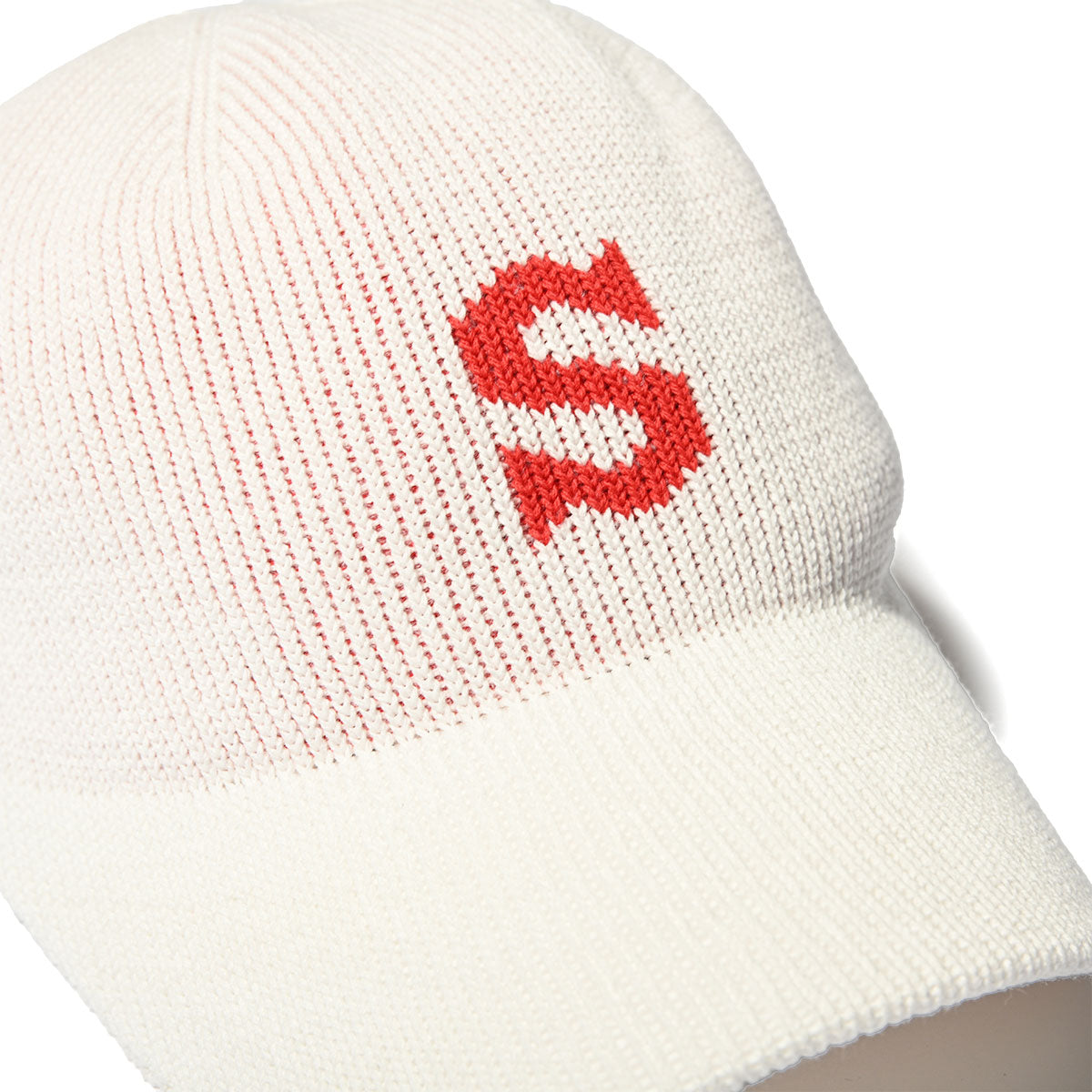 HOMEGAME - S LOGO COTTON KNIT BASEBALL CAP WHITE [HG241418]