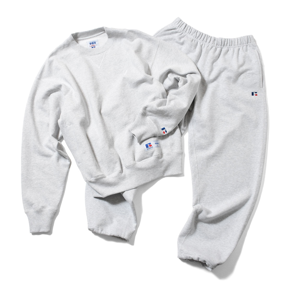 RUSSELL ATHLETIC | HOMEGAME - PRO COTTON SHELTE CH WARM SWEAT PANTS ASH【26FW-HG-003】