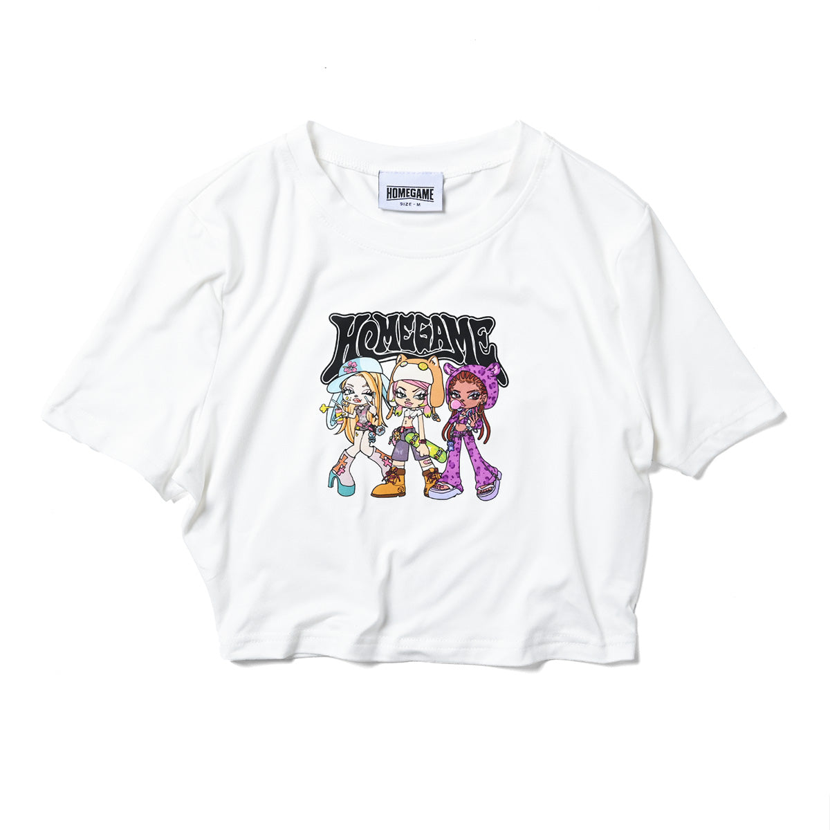 HOMEGAME - HOMEGAME×美らChula CROPPED TEE WHITE【HG260148】
