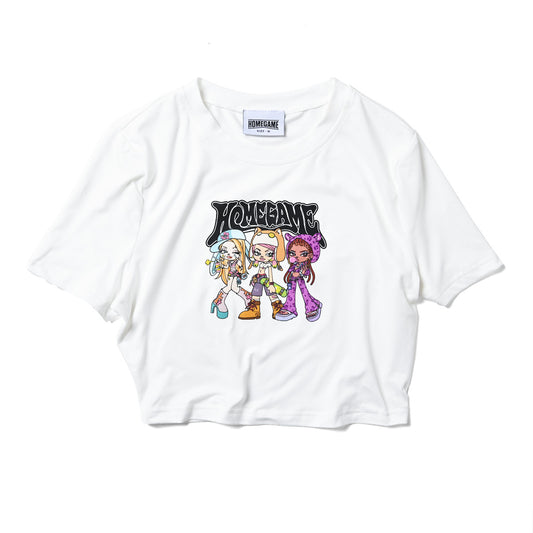 HOMEGAME - HOMEGAME×美らChula CROPPED TEE WHITE【HG260148】