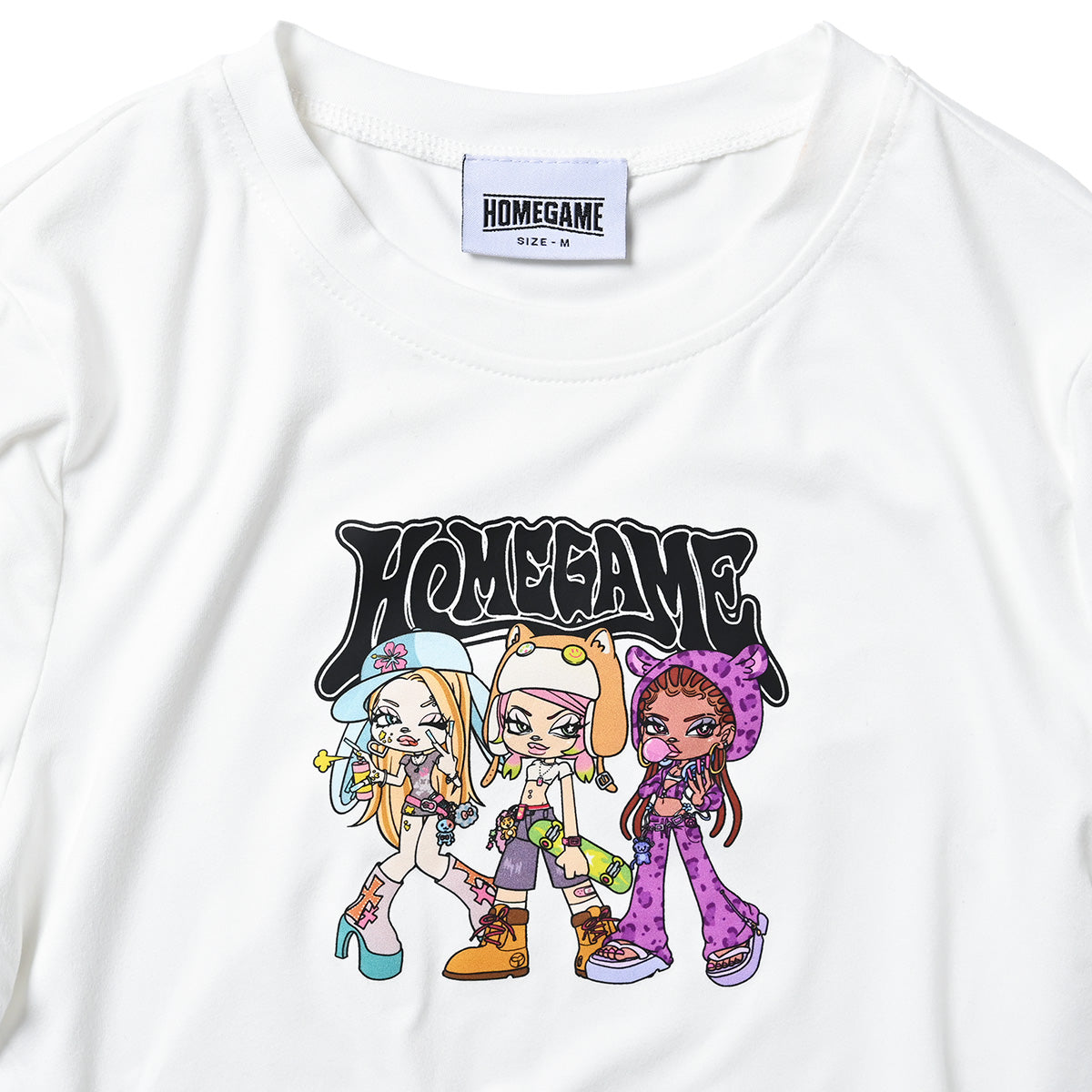 homiページです。 HOMEGAME - HOMEGAME×美らChula CROPPED TEE WHITE【HG260148