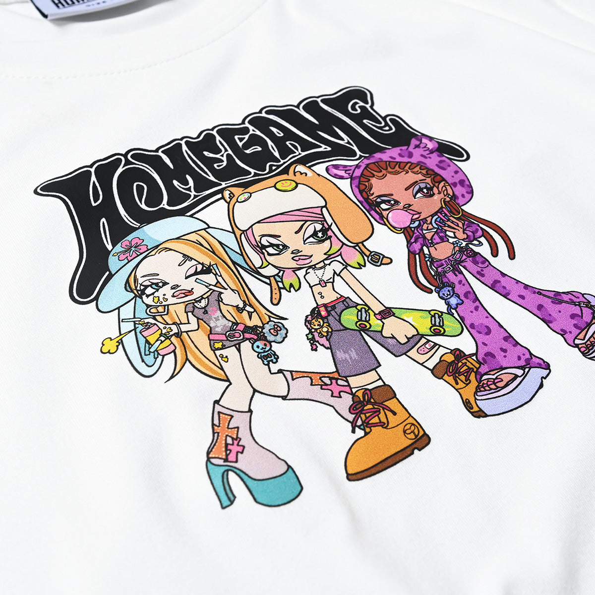 HOMEGAME - HOMEGAME×美らChula CROPPED TEE WHITE【HG260148】