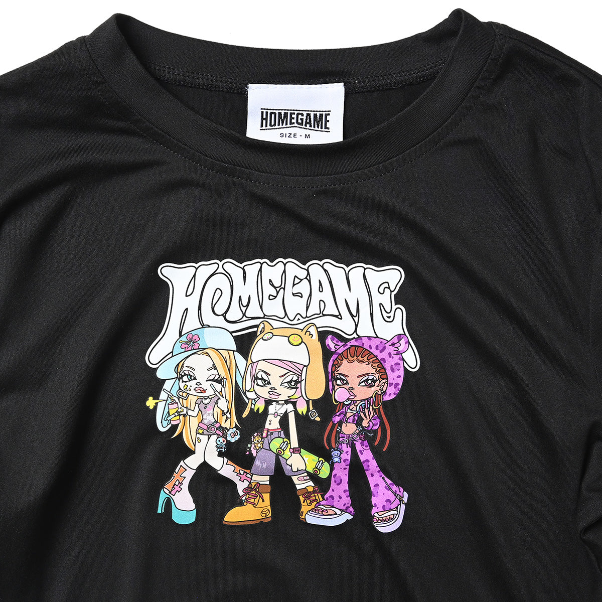 HOMEGAME - HOMEGAME×美らChula CROPPED TEE BLACK【HG260149】