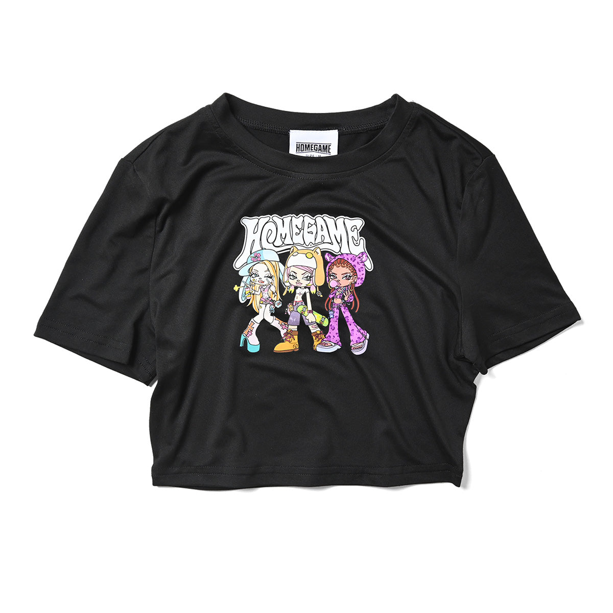 HOMEGAME - HOMEGAME×美らChula CROPPED TEE BLACK【HG260149】