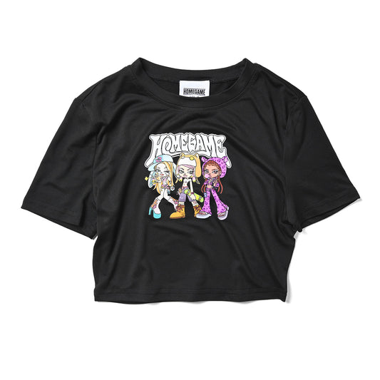 HOMEGAME - HOMEGAME×美らChula CROPPED TEE BLACK【HG260149】