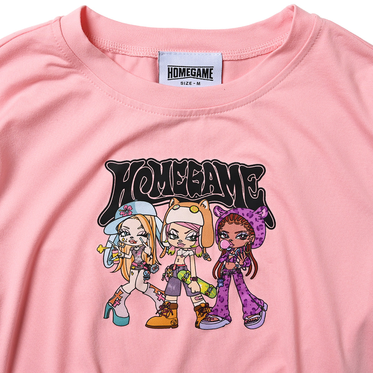 HOMEGAME - HOMEGAME×美らChula CROPPED TEE PINK【HG260150】