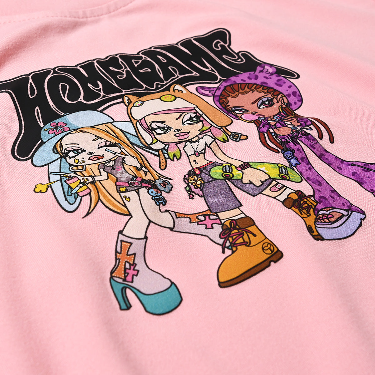 HOMEGAME - HOMEGAME×美らChula CROPPED TEE PINK【HG260150】