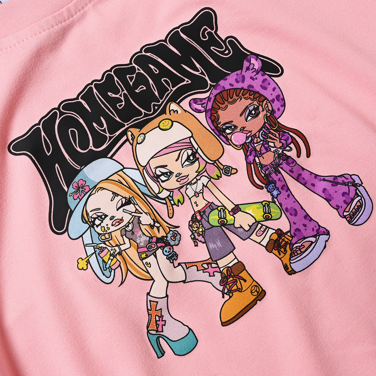 HOMEGAME - HOMEGAME×美らChula CROPPED TEE PINK【HG260150】