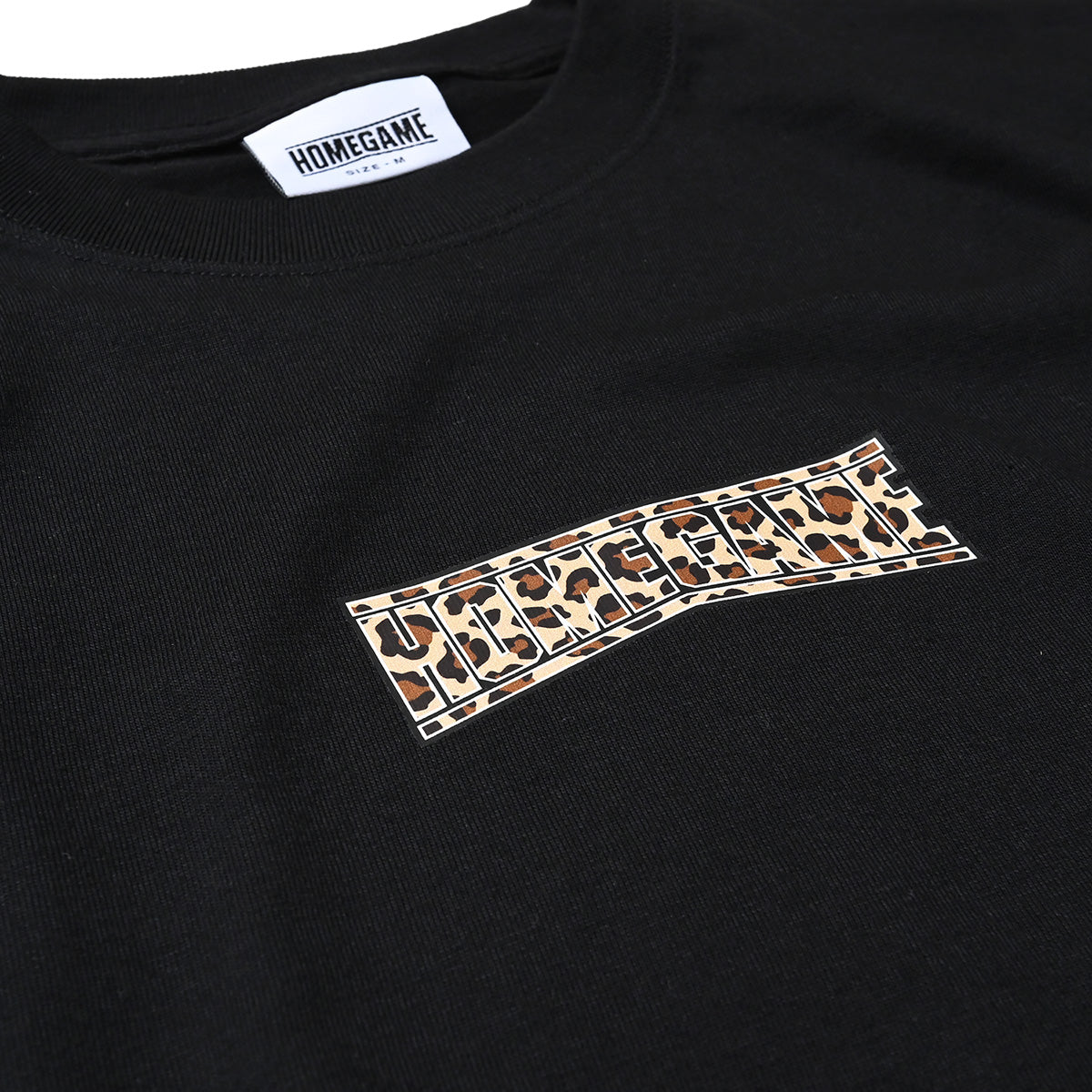 HOMEGAME - HOMEGAME LOGO TEE BLACK/LEOPARD【HG260155】
