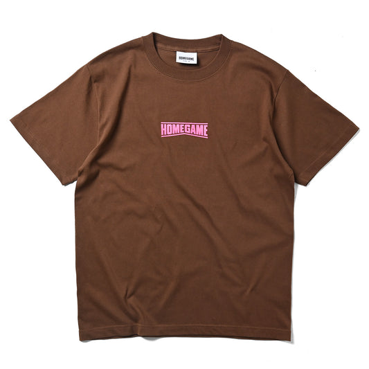 HOMEGAME - HOMEGAME LOGO TEE BROWN/PINK【HG260156】
