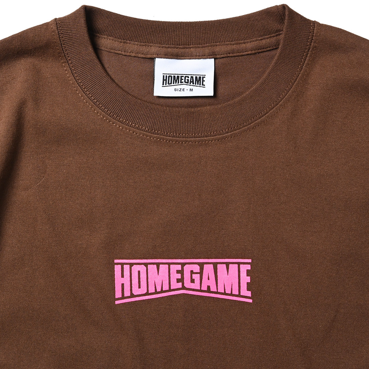 HOMEGAME - HOMEGAME LOGO TEE BROWN/PINK【HG260156】