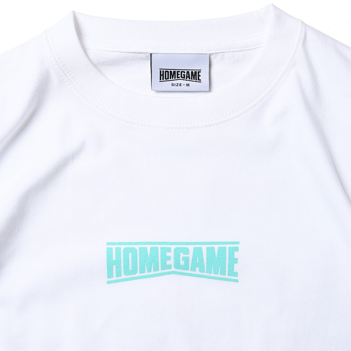 HOMEGAME - HOMEGAME LOGO TEE WHITE/MINT BLUE【HG260154】