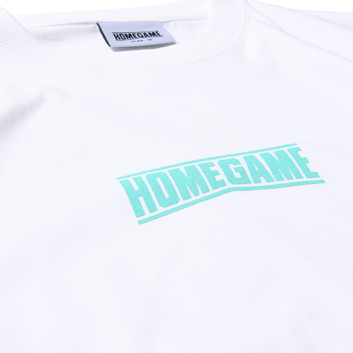 HOMEGAME - HOMEGAME LOGO TEE WHITE/MINT BLUE【HG260154】