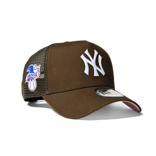 NEW ERA NEW YORK YANKEES CO 9FORTY A-FRAME TRUCKER WALNUT 【14721105】