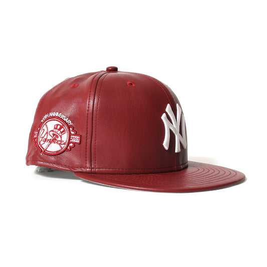 NEW ERA New York Yankees - 59FIFTY 100TH ANV PU LEATHER BURGUNDY