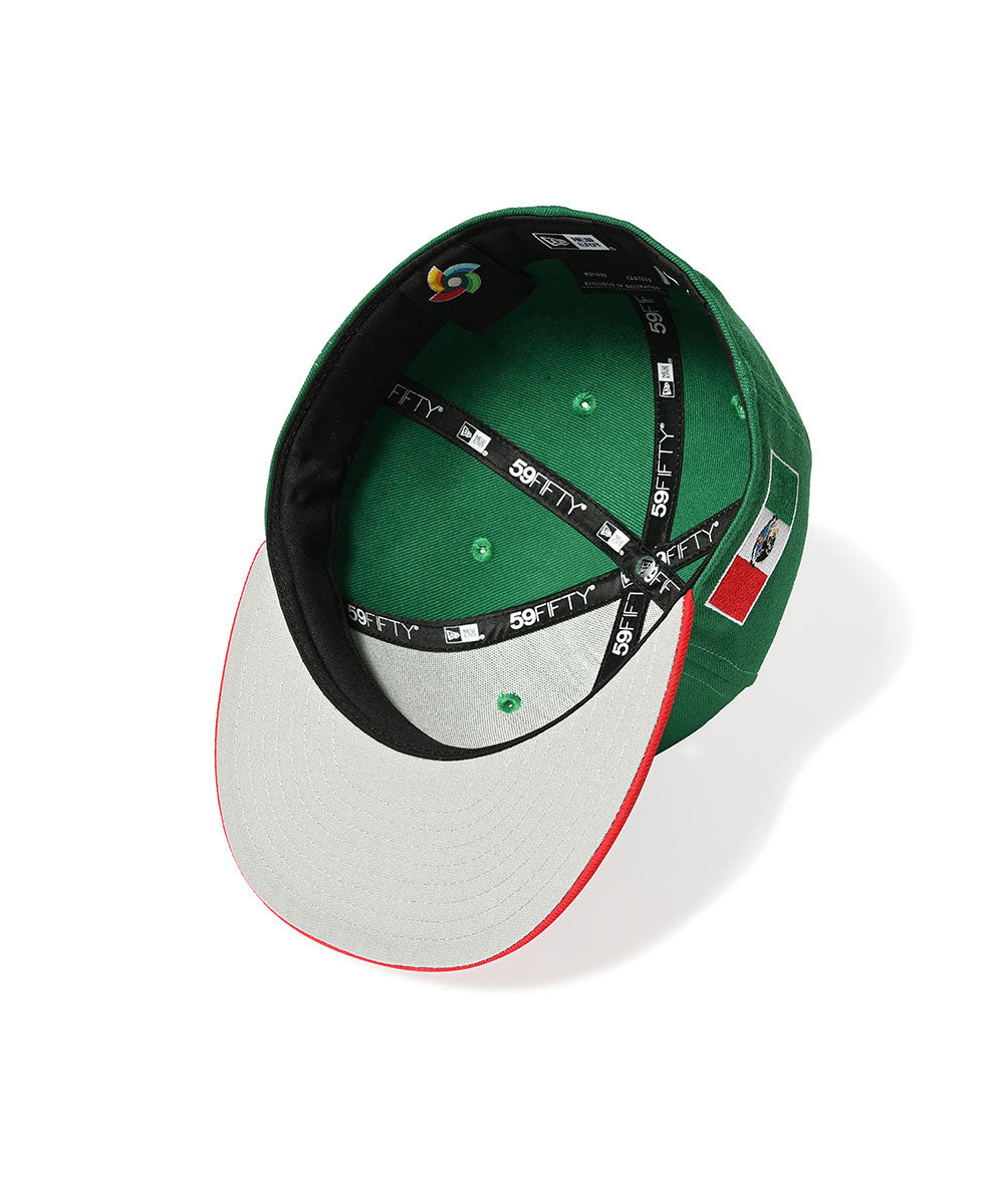 WBC 2026 メキシコ代表 公式キャップ グリーン/レッド 7 3/8 NEW ERA（ニューエラ）59FIFTY 2026 World Baseball Classic メキシコ