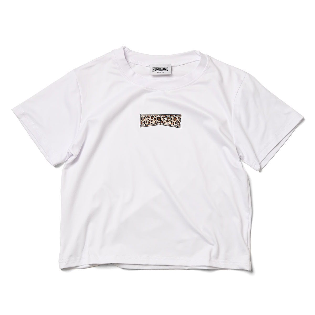 HOMEGAME - HOMEGAME LEOPARD LOGO CROPPED TEE WHITE【HG260151】