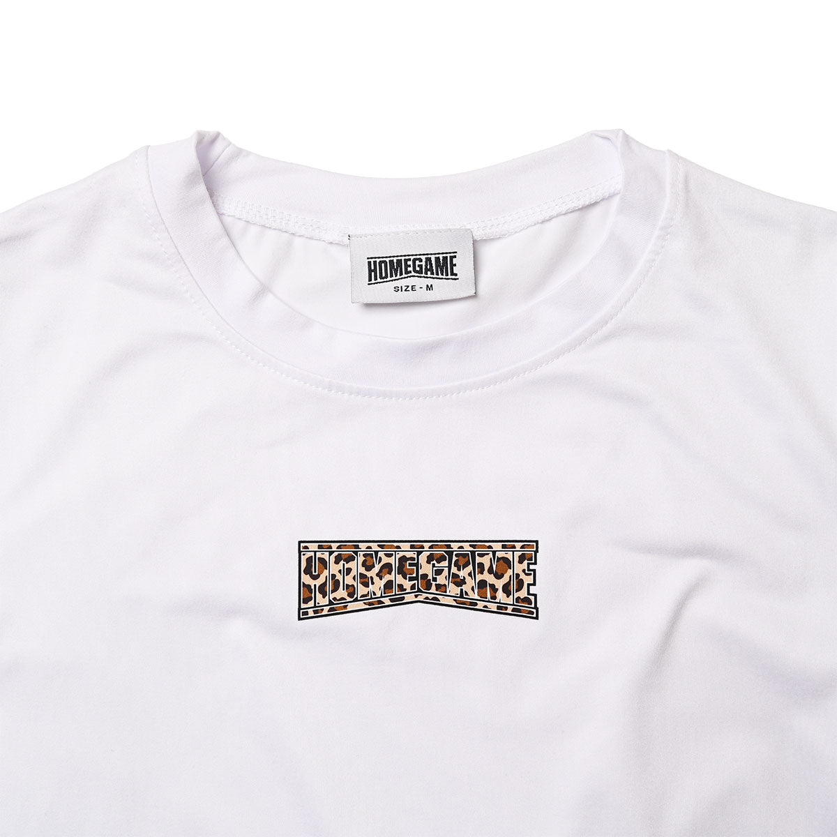 HOMEGAME - HOMEGAME LEOPARD LOGO CROPPED TEE WHITE【HG260151】