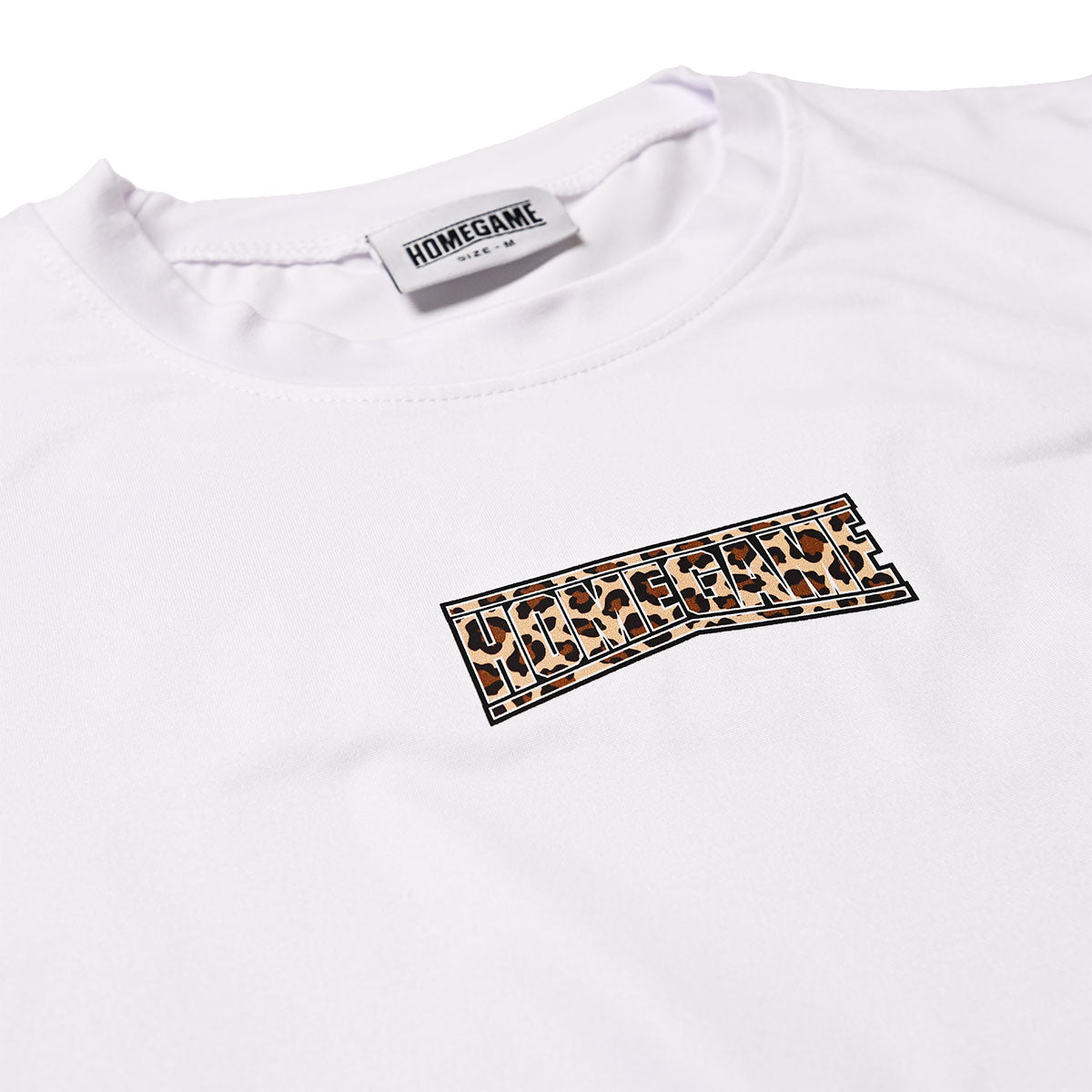 HOMEGAME - HOMEGAME LEOPARD LOGO CROPPED TEE WHITE【HG260151】