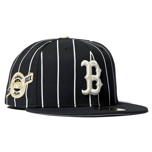 NEW ERA 波士頓紅襪芬威公園 59FIFTY 海軍藍 × 白色細條紋 [13783837]