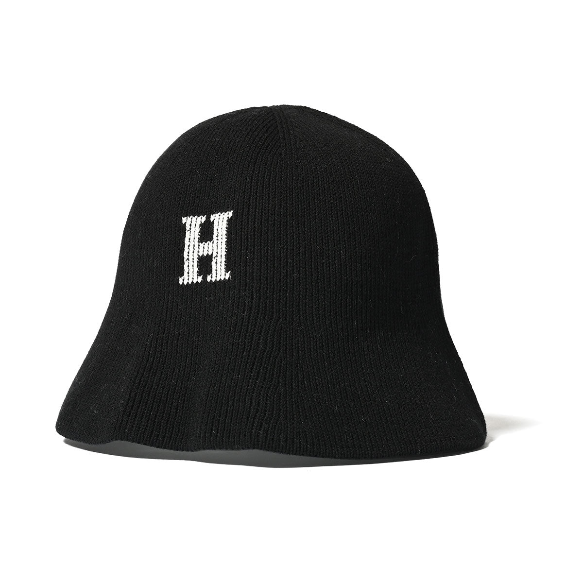 HOMEGAME - H LOGO COTTON KNIT HAT BLACK【HG241415】