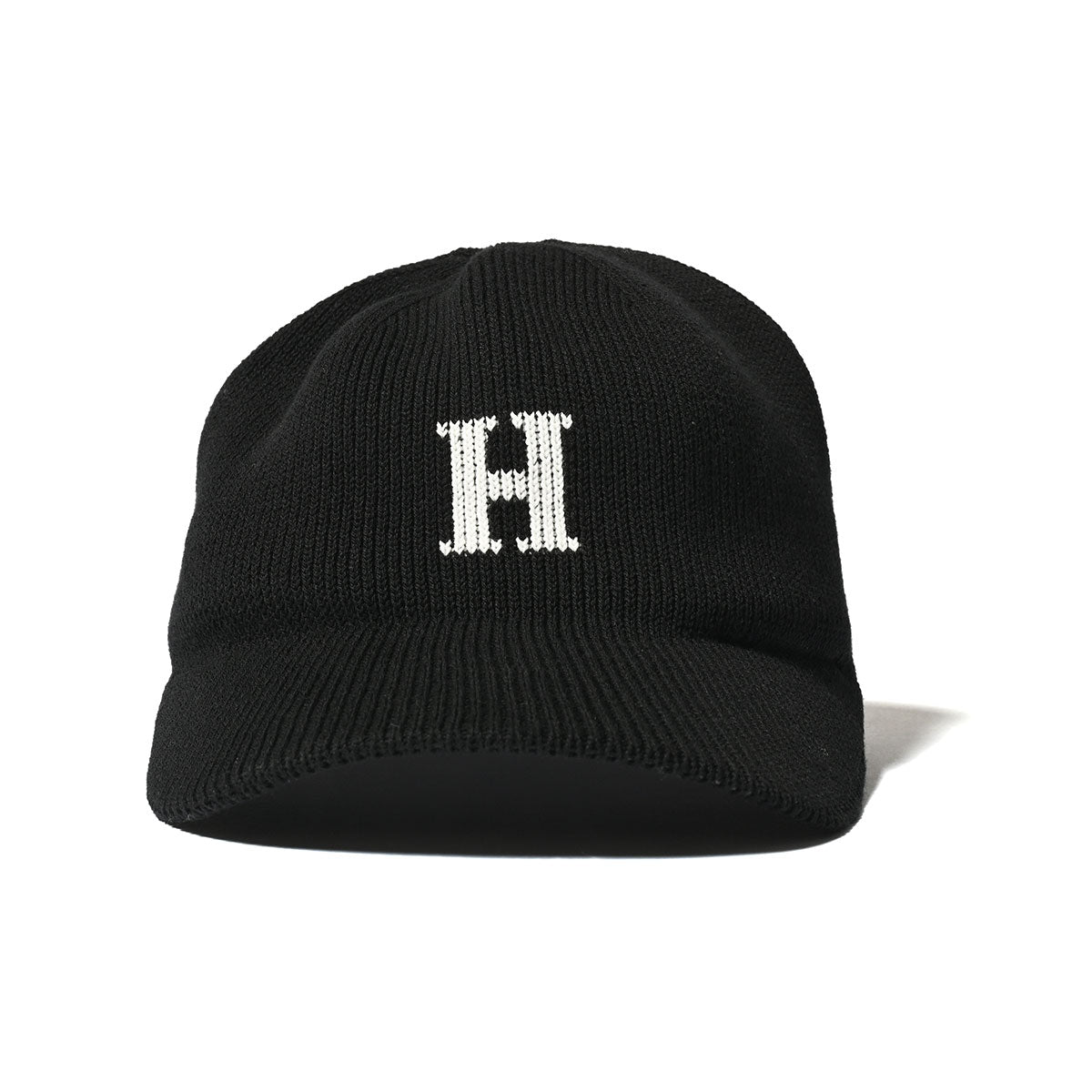 HOMEGAME - H LOGO COTTON KNIT BASEBALL CAP BLACK【HG241414】