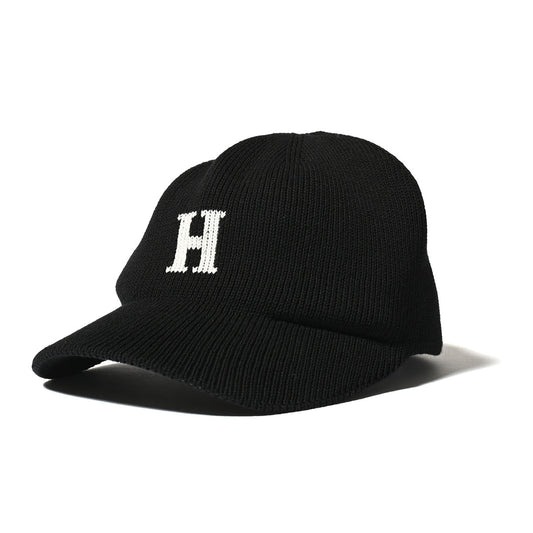 HOMEGAME - H LOGO COTTON KNIT BASEBALL CAP BLACK【HG241414】
