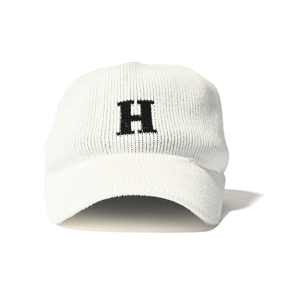 HOMEGAME - H LOGO COTTON KNIT BASEBALL CAP WHITE【HG241414】