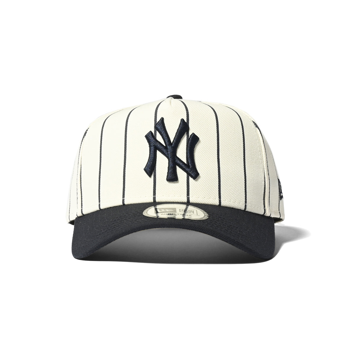 NEW ERA New York Yankees - 9FORTY A-Frame CHROME × NAVY PINSTRIPE【14344781】