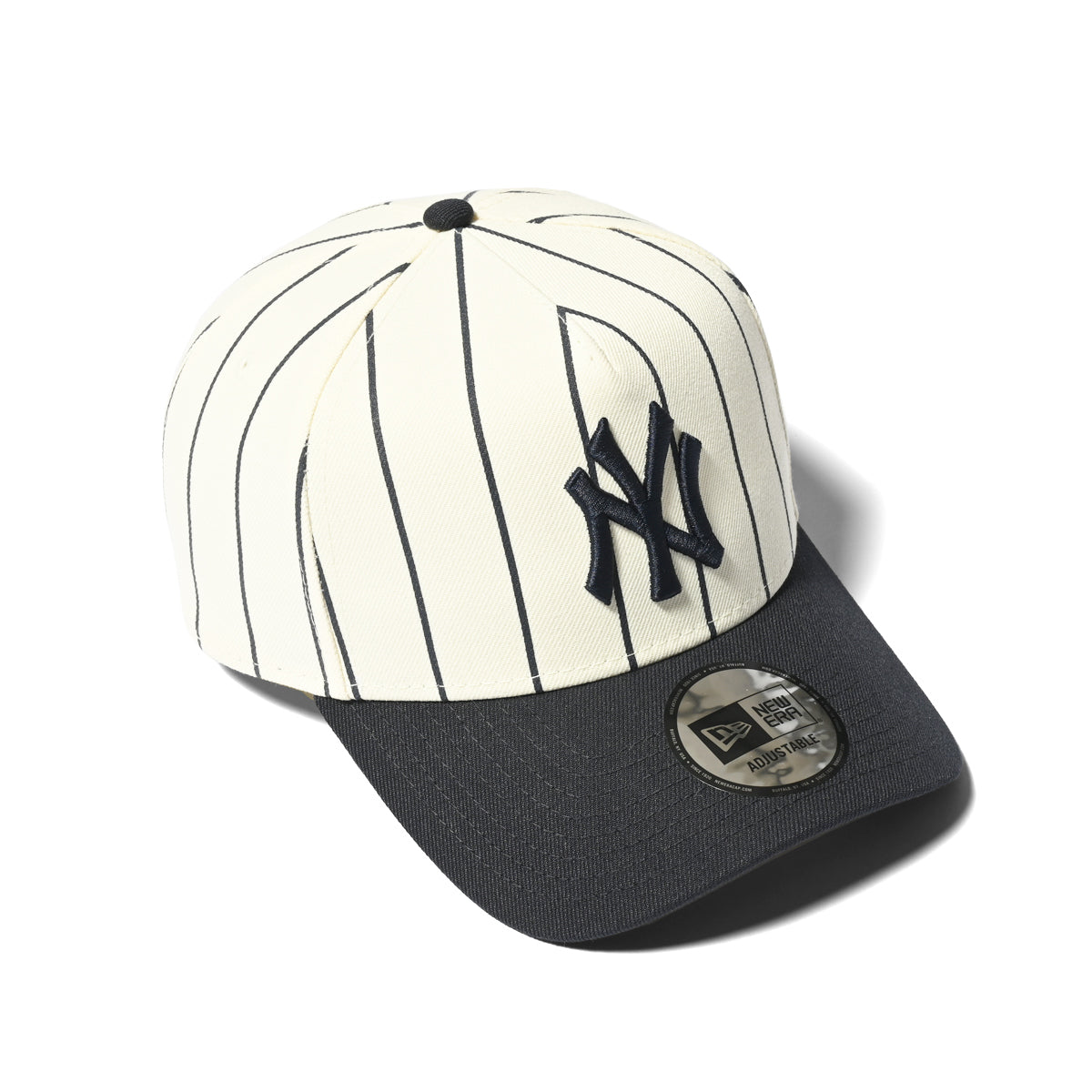 NEW ERA New York Yankees - 9FORTY A-Frame CHROME × NAVY PINSTRIPE【14344781】